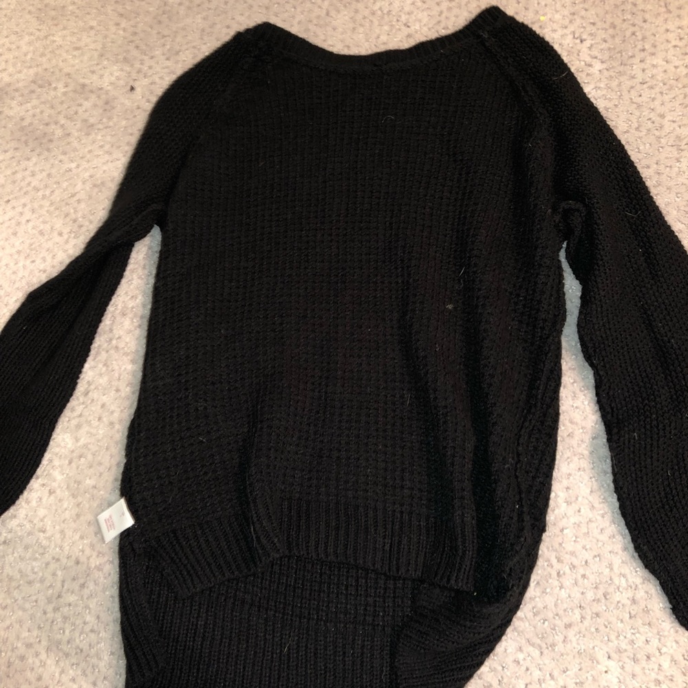 Black winter sweater